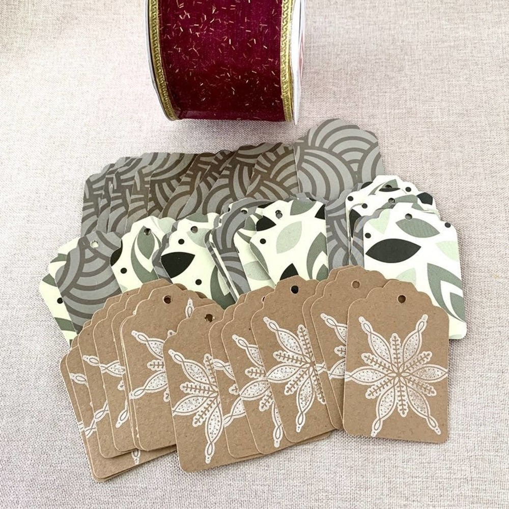 Holiday Tags and Red Ribbon